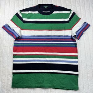 J Crew Oarsman Striped T-Shirt Mens M Retro Y2K Style Comfort Cotton Multi Color